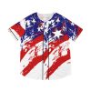 Men's Baseball Jersey (AOP)  - TRUMP POWER Stars and Stripes (Front and Back) - Image 2