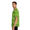 Men's Baseball Jersey (AOP) - No Man Made Climate Change - Multi Green Geometric BG - Image 6