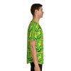 Men's Baseball Jersey (AOP) - No Man Made Climate Change - Multi Green Geometric BG - Image 17