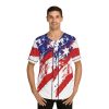 Men's Baseball Jersey (AOP)  - TRUMP POWER Stars and Stripes (Front and Back) - Image 19