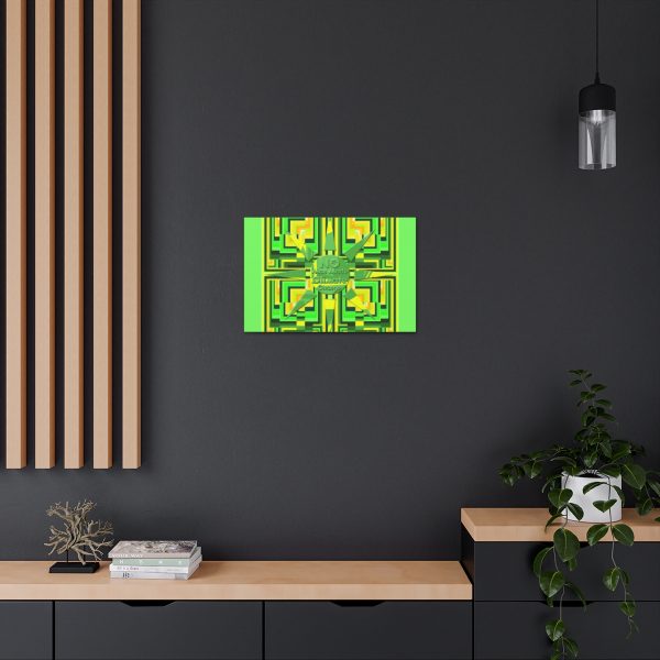 Canvas Gallery Wraps - No Man Made Climate Change - Multi Green Geometric BG - Image 270