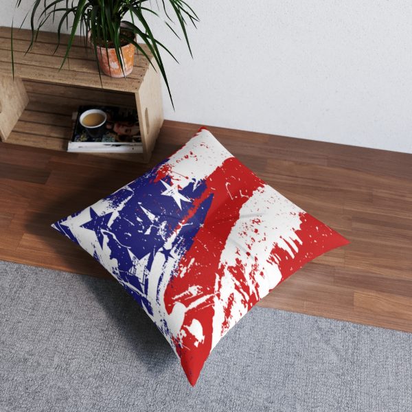 Tufted Floor Pillow Square - Stars and Stripes - Image 4