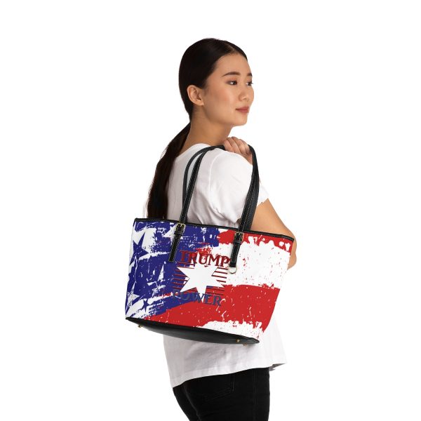 PU Leather Shoulder Bag - TRUMP POWER - Stars and Stripes - Image 8