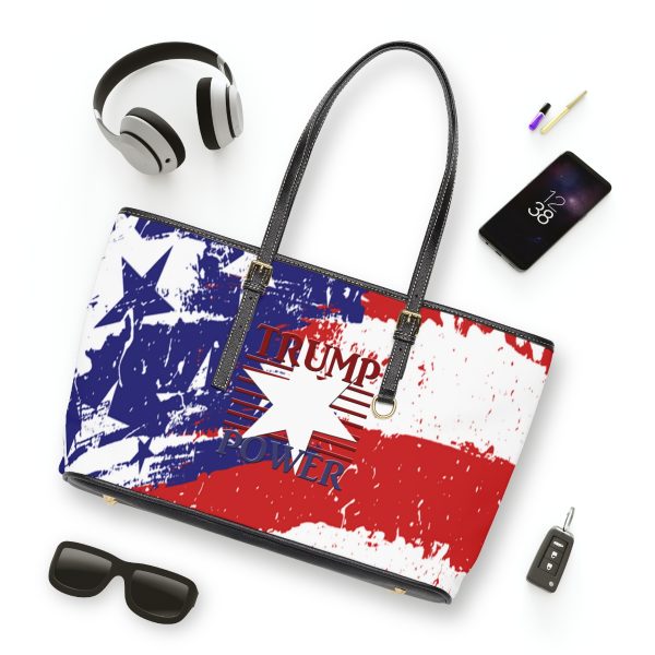 PU Leather Shoulder Bag - TRUMP POWER - Stars and Stripes - Image 4