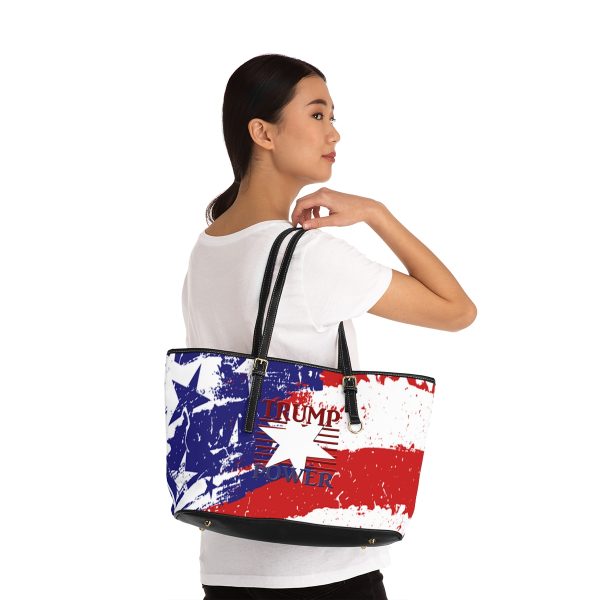 PU Leather Shoulder Bag - TRUMP POWER - Stars and Stripes