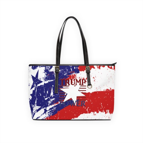 PU Leather Shoulder Bag - TRUMP POWER - Stars and Stripes - Image 2