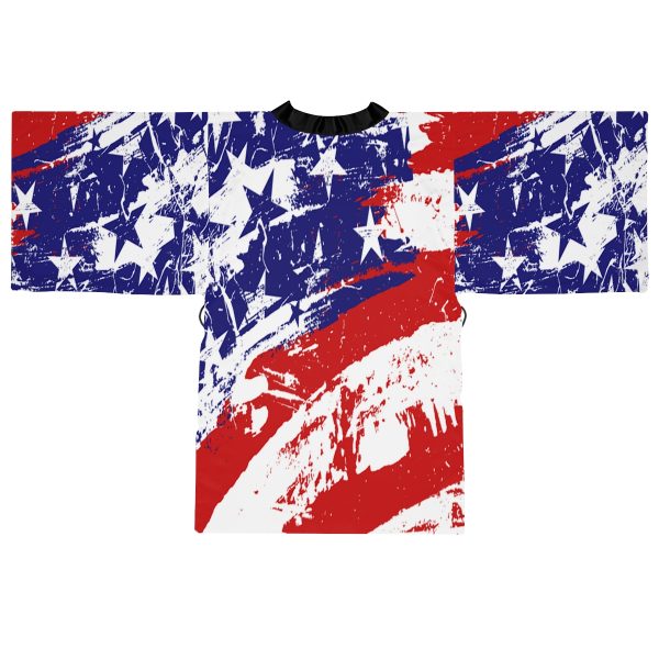 Long Sleeve Kimono Robe (AOP) - TRUMP POWER - Stars and Stripes - Image 3