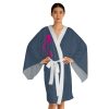 Long Sleeve Kimono Robe (AOP) - Women Are Not Costumes - Back and Front (Denim Blue BG) - Image 10