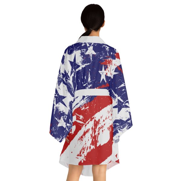 Long Sleeve Kimono Robe (AOP) - TRUMP POWER - Stars and Stripes - Image 9