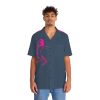 Men's Hawaiian Shirt (AOP) - Women Are Not Costumes  (Denim Blue BG)
