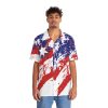 Men's Hawaiian Shirt (AOP)- TRUMP POWER Stars and Stripes (Front and Back) - Image 3