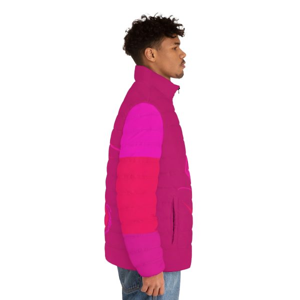 Men's Puffer Jacket (AOP)  - Women Are Not Costumes (Multi Pinks BG) - Image 5