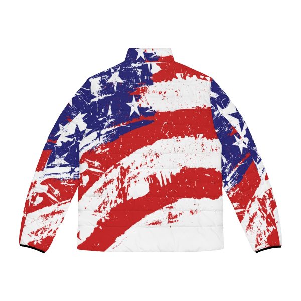 Men's Puffer Jacket (AOP) - TRUMP POWER Stars and Stripes - Image 9