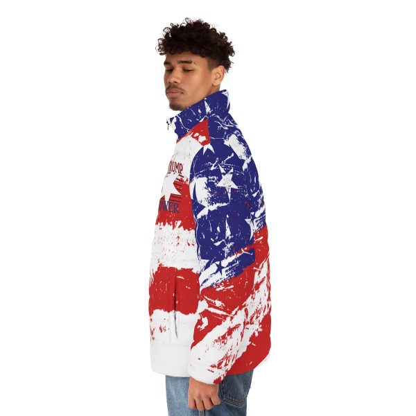 Men's Puffer Jacket (AOP) - TRUMP POWER Stars and Stripes - Image 13