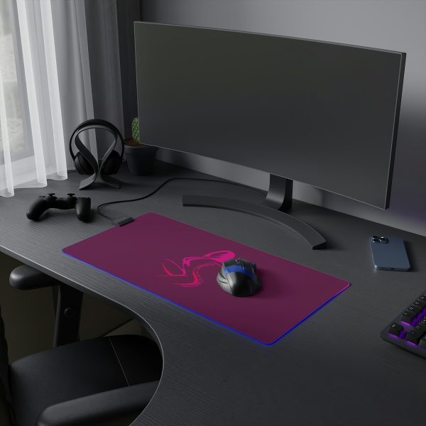 LED Gaming Mouse Pad- Women Are Not Costumes (Purple BG) - Image 13