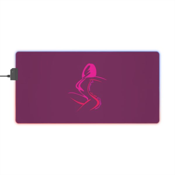 LED Gaming Mouse Pad- Women Are Not Costumes (Purple BG) - Image 8