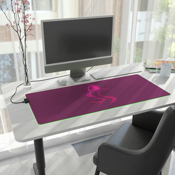 LED Gaming Mouse Pad- Women Are Not Costumes (Purple BG)