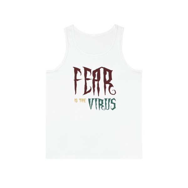 Unisex Softstyle™ Tank Top - Fear Is The Virus LOGO1 - Image 4