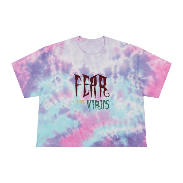 Women's Tie-Dye Crop Tee - Fear Is The Virus LOGO1 - 2 - Image 2