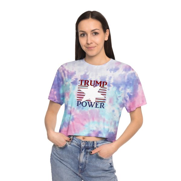 Women's Tie-Dye Crop Tee - TRUMP POWER