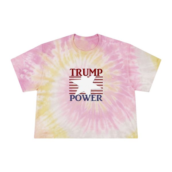 Women's Tie-Dye Crop Tee - TRUMP POWER - Image 7