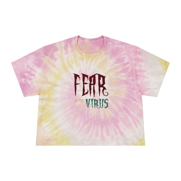 Women's Tie-Dye Crop Tee - Fear Is The Virus LOGO1 - 2 - Image 7