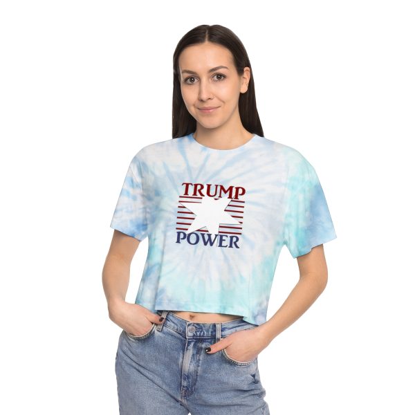 Women's Tie-Dye Crop Tee - TRUMP POWER - Image 6