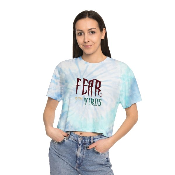 Women's Tie-Dye Crop Tee - Fear Is The Virus LOGO1 - 2 - Image 6