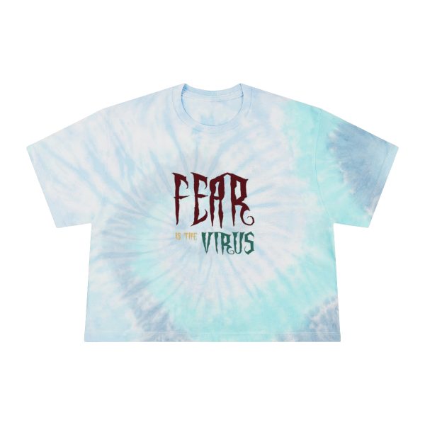 Women's Tie-Dye Crop Tee - Fear Is The Virus LOGO1 - 2 - Image 4