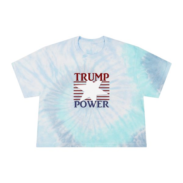 Women's Tie-Dye Crop Tee - TRUMP POWER - Image 4