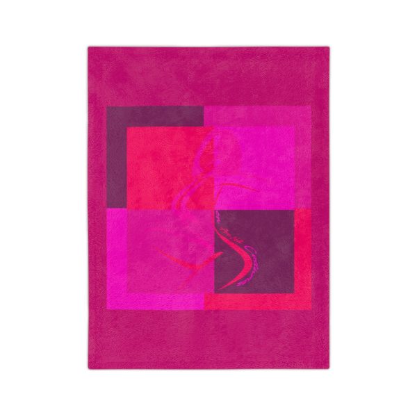 Velveteen Minky Blanket - Women Are Not Costumes (Multi Pinks and Purple BG) - Image 6