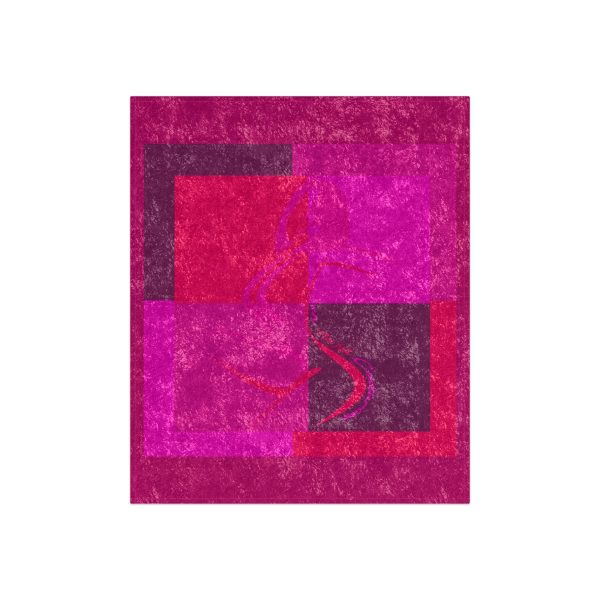 Crushed Velvet Blanket - Women Are Not Costumes (Multi Pinks and Purple BG) - Image 2