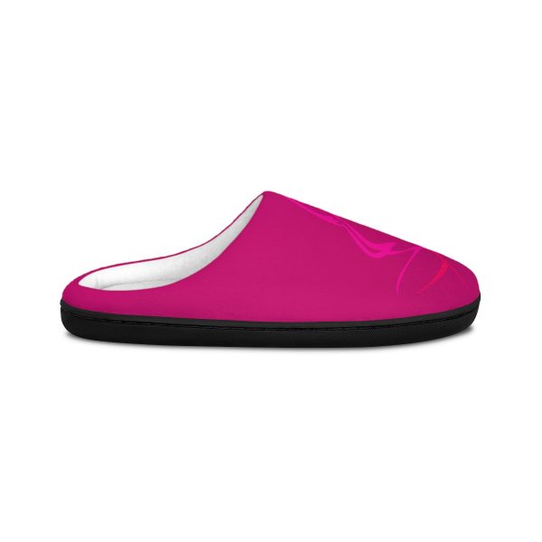 Women's Indoor Slippers - Women Are Not Costumes (Dark Rose Pink BG) - Image 2