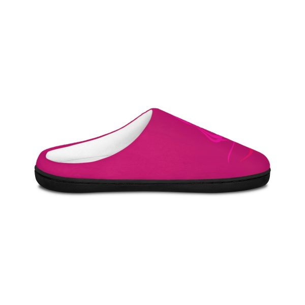 Women's Indoor Slippers - Women Are Not Costumes (Dark Rose Pink BG) - Image 5