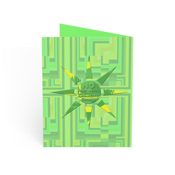 Greeting Cards (1, 10, 30, and 50pcs) - No Man Made Climate Change - Multi Green Geometric BG - Image 142