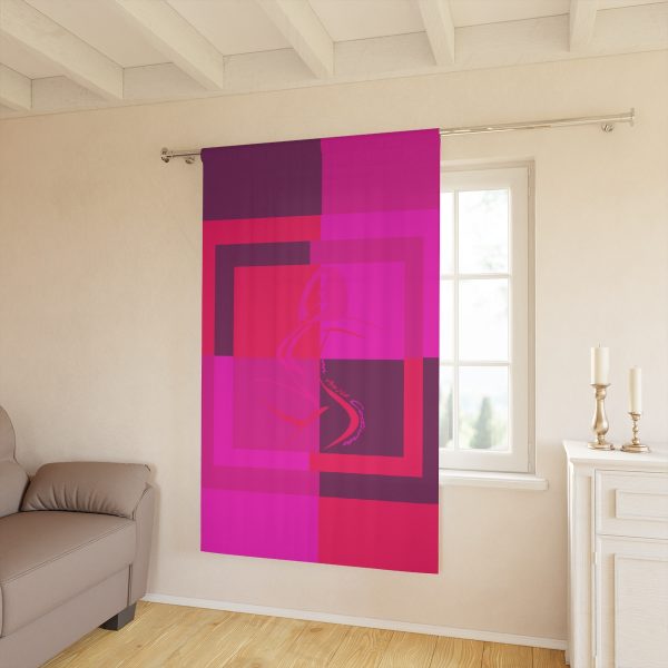 Window Curtains (1 Piece) - Women Are Not Costumes (Multi Pinks and Purple BG) - Image 2