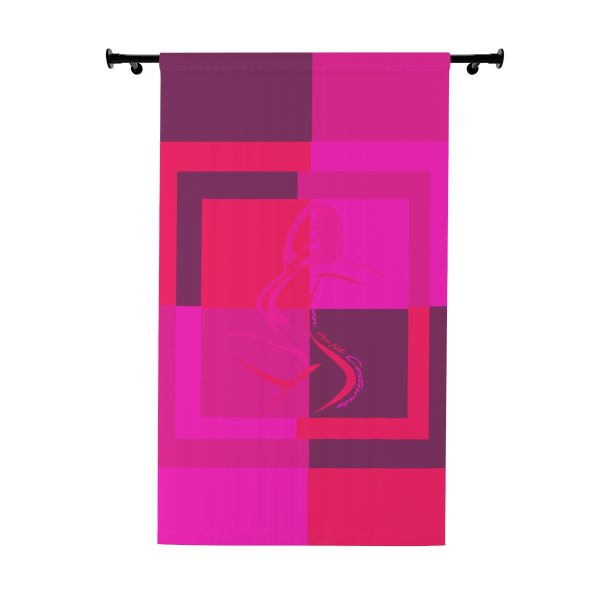 Window Curtains (1 Piece) - Women Are Not Costumes (Multi Pinks and Purple BG)