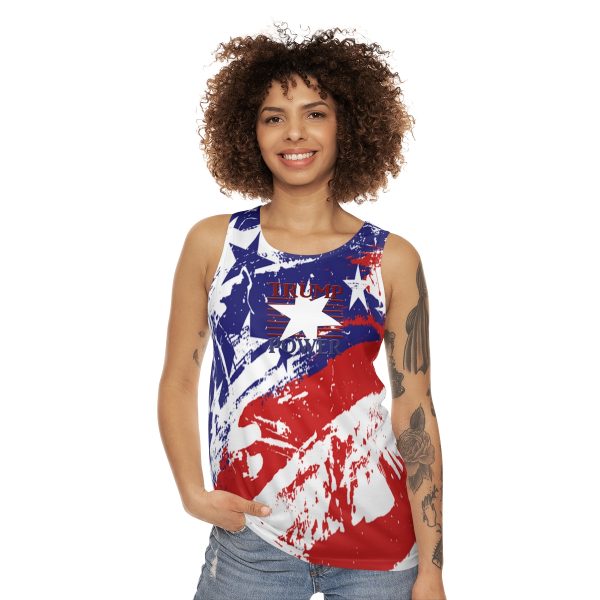 Unisex Tank Top (AOP) - TRUMP POWER - Stars and Stripes