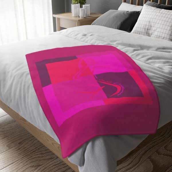 Velveteen Minky Blanket (Two-sided print) - Women Are Not Costumes (Multi Pinks and Purple BG) - Image 9