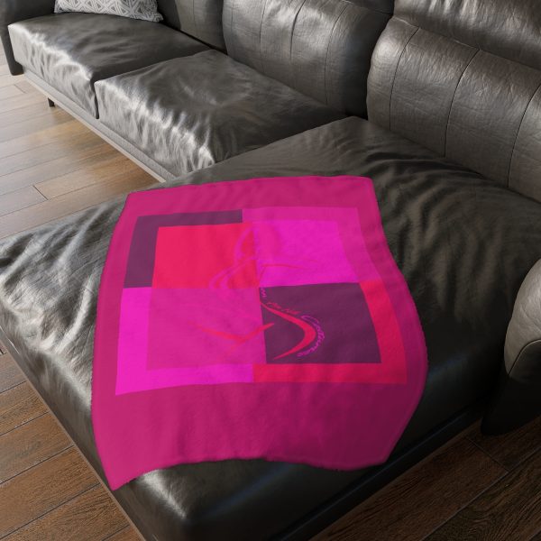 Velveteen Minky Blanket (Two-sided print) - Women Are Not Costumes (Multi Pinks and Purple BG) - Image 10