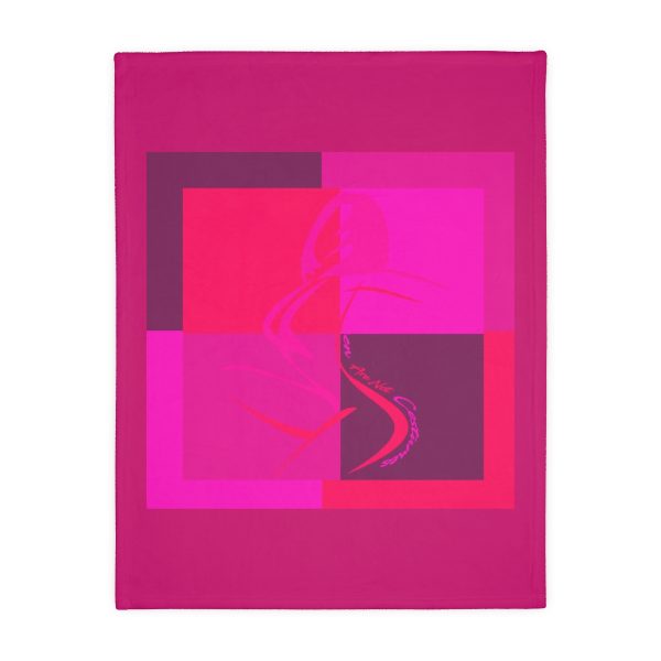 Velveteen Minky Blanket (Two-sided print) - Women Are Not Costumes (Multi Pinks and Purple BG) - Image 6
