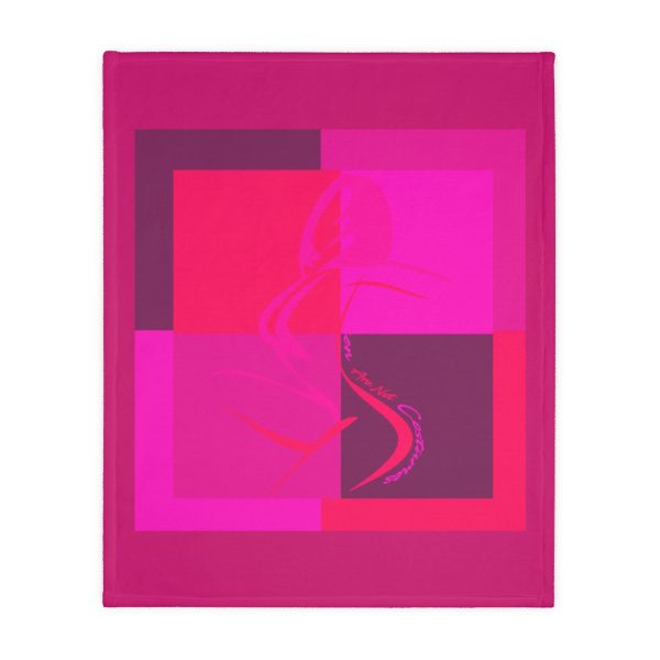 Velveteen Minky Blanket (Two-sided print) - Women Are Not Costumes (Multi Pinks and Purple BG) - Image 12