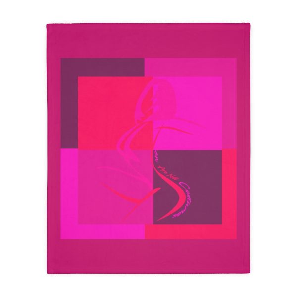 Velveteen Minky Blanket (Two-sided print) - Women Are Not Costumes (Multi Pinks and Purple BG) - Image 11