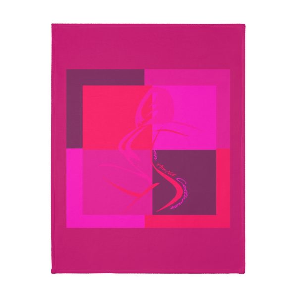 Velveteen Minky Blanket (Two-sided print) - Women Are Not Costumes (Multi Pinks and Purple BG) - Image 2