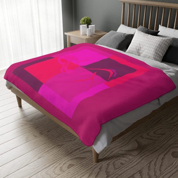 Velveteen Minky Blanket (Two-sided print) - Women Are Not Costumes (Multi Pinks and Purple BG) - Image 4