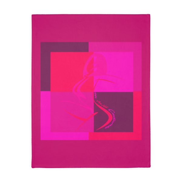 Velveteen Minky Blanket (Two-sided print) - Women Are Not Costumes (Multi Pinks and Purple BG)