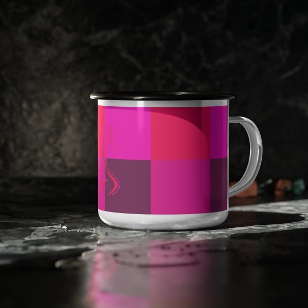 Enamel Camp Cup - Women Are Not Costumes (Multi Pinks and Purple BG) - Image 5