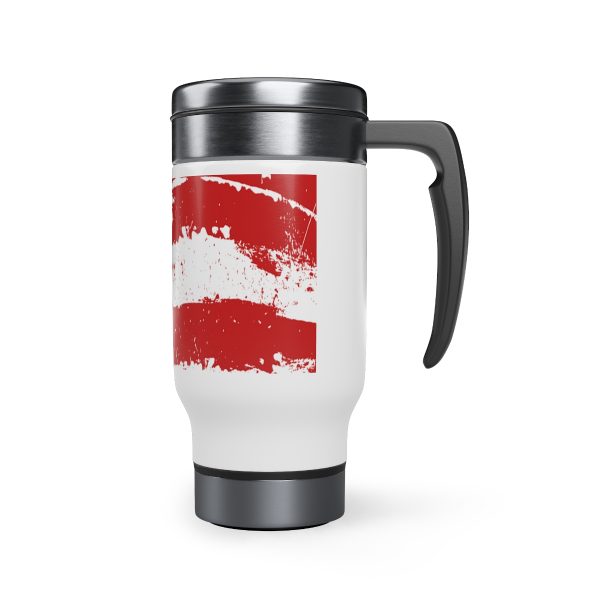 Stainless Steel Travel Mug with Handle 14oz - Stars and Stripes - Image 5