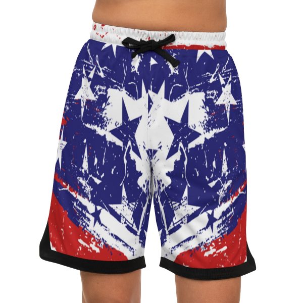 Basketball Rib Shorts (AOP)  - Stars and Stripes