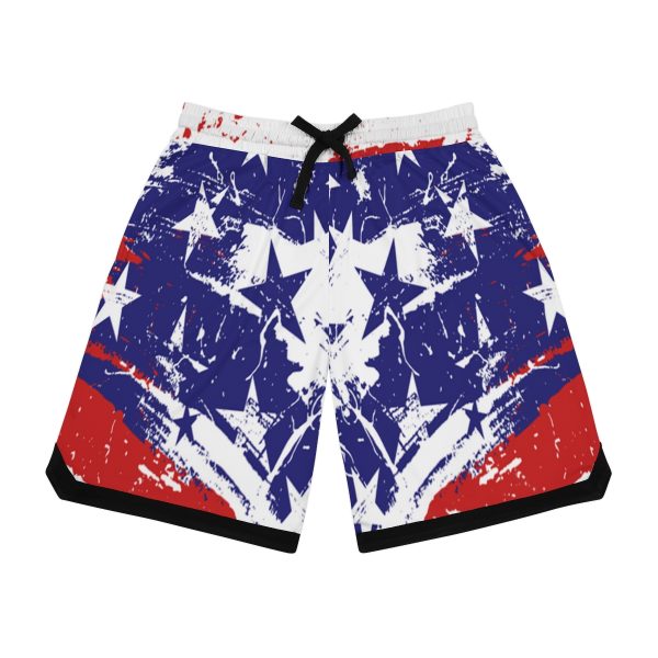 Basketball Rib Shorts (AOP)  - Stars and Stripes - Image 2